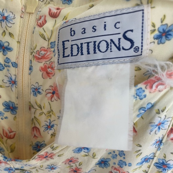 90s Yellow Floral Midi Dress | Basic Editions - Picture 4 of 11